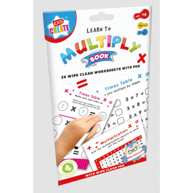 Educational Wipe Clean Learn to Multiply Times Tables Book Numbers Worksheet 