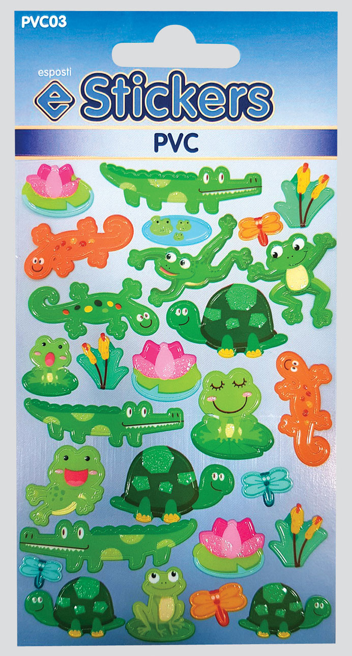 PVC Stickers Frogs PVC03 2023/24 Stationery Catalogue Catalogue Ranges