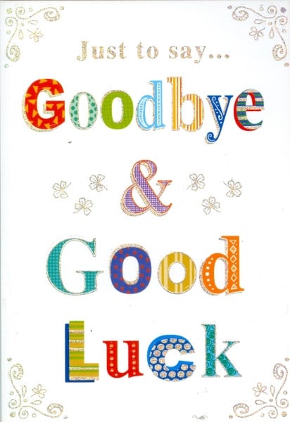 Goodbye And Good Luck Cards DS6016 - Goodbye & Good Luck - Special ...