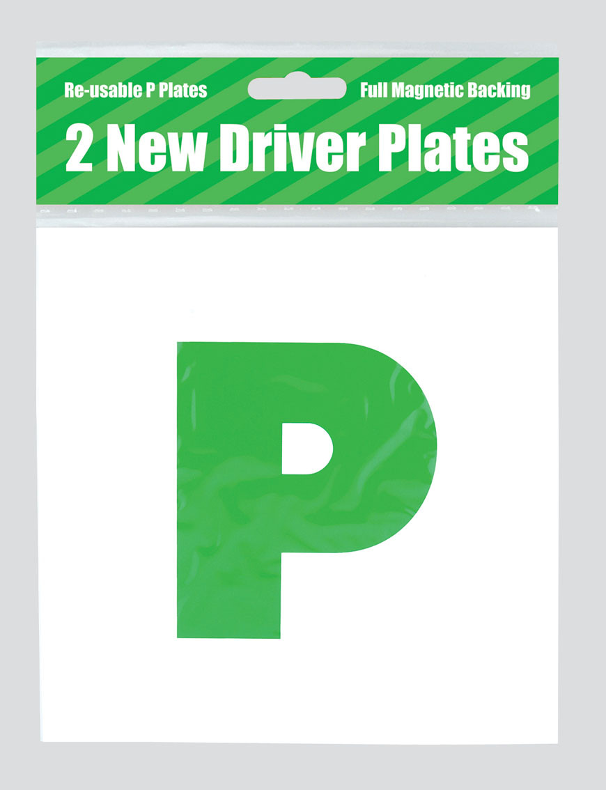 Magnetic Green P Plates » P Plates