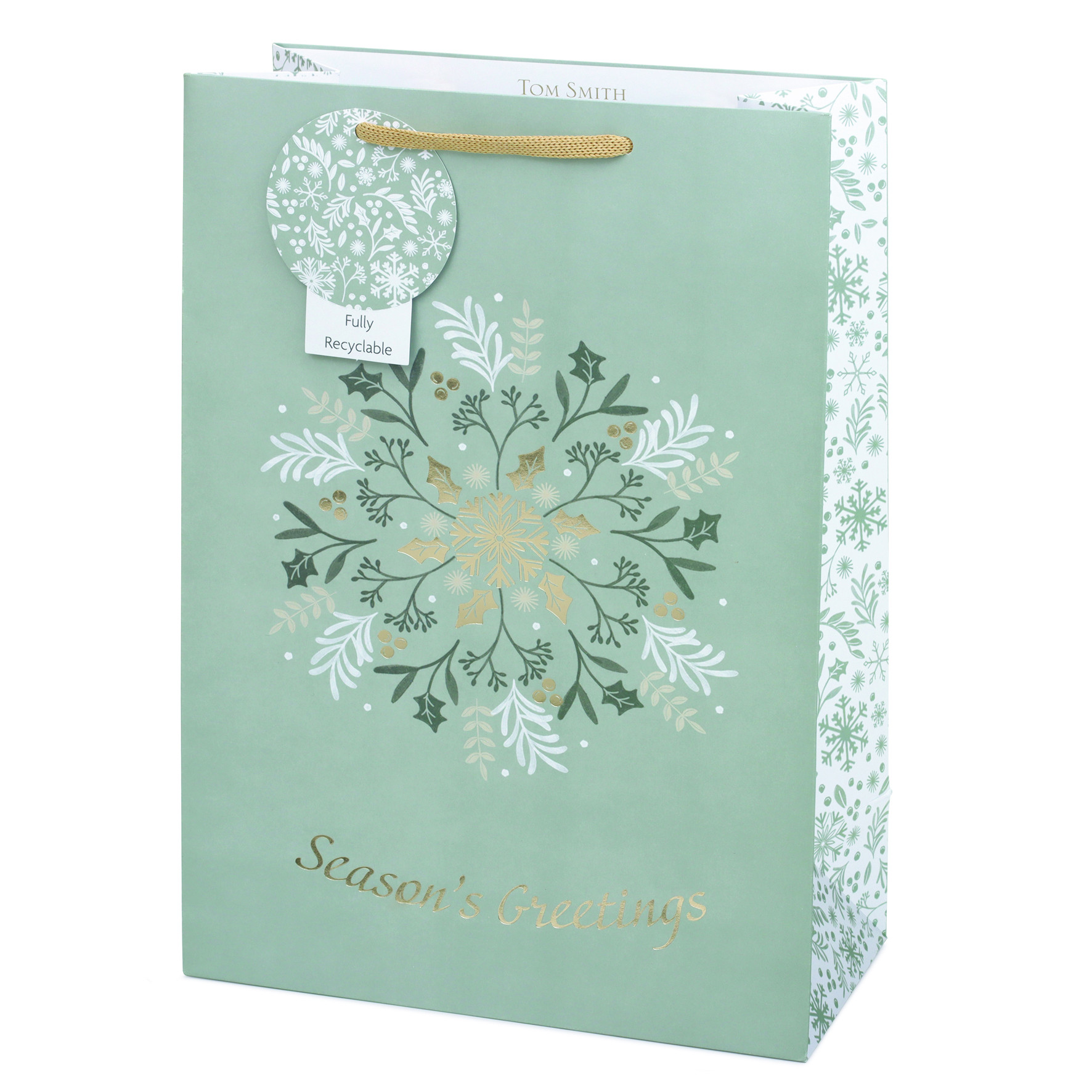 XF1604 Recyclable Gift Bag Classic Xmas Large 2023 Christmas