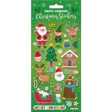 Santa's Workshop Christmas Foil Stickers