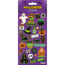 Halloween Happy Haunting Foil Stickers
