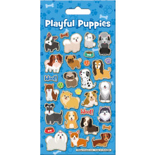 Playful Puppies Sparkle Stickers