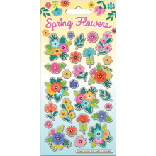 Spring Flowers Sparkle Stickers