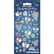 Snowy Angels Sparkle Stickers