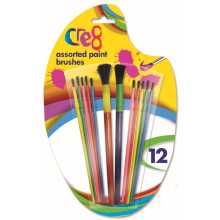 Cre8 Paint Brushes 12's Assorted