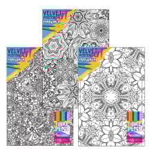 Velvet Poster Art Mandala 38x25cm Asst