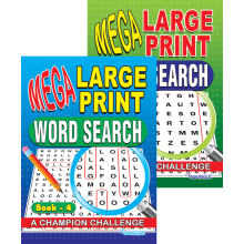 Mega Lge Print Word Search Books 3 & 4