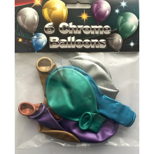 Balloons Chrome 12" 6's