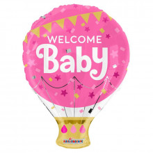 Welcome Baby Girl Foil Balloon