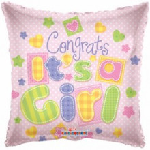 Birth Congrats Girl Foil Balloon