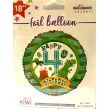 Foil Balloons Age 4 Blue