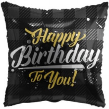 Foil Balloons Pillow Birthday Black
