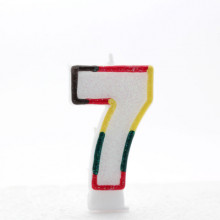 Coloured Numeral 7 Candle CN1007