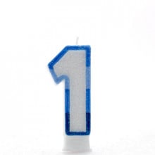 Blue Numeral 1 Candle CN1011