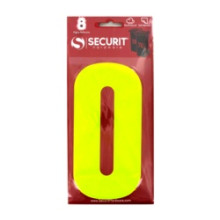 160mm Hi Vis Yellow Wheelie Bin Number 0 Self Adhesive
