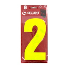 160mm Hi Vis Yellow Wheelie Bin Number 2 Self Adhesive