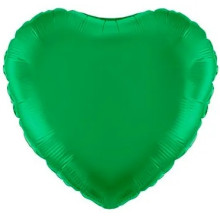 Foil Balloon Green Heart 18"