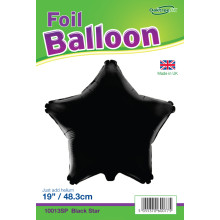 18" Black Star Foil Balloon