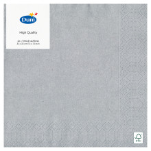 XF5609 Dunisilk Napkins 33cm 3 Ply Silver 20's