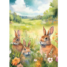 Country Cards 10934 Open Rabbits