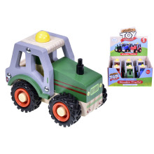 Wooden Tractor Assorted Colours CDU
