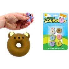 6 Piece Squishy Forest Animals Hang Pack