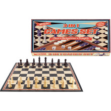 3 in 1 Games Set Chess, Backgammon & Draughts
