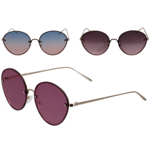 Sunglasses Ladies Round Metal Frame