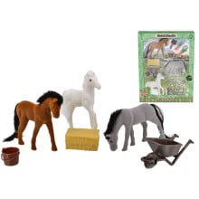 Equestrian Flocked Horse Set