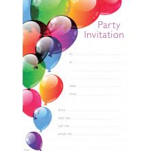 Invitation Pads Balloons 20s HP109