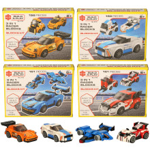3 In 1 Racer Car Blocks 4 Asst