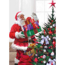 JXC2298 Open Male Trad C40 Christmas Card CC160 - Cards are Printed With Christmas Greetings In Gold Foil.