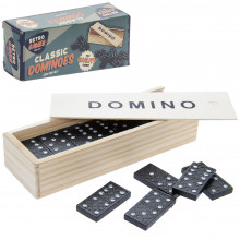 Retro Dominoes Game 16x6x3cm
