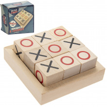 Retro Noughts & Crosses Game 10x10x4cm