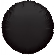 Foil Balloon Black Circle 18"