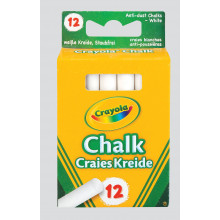 Crayola Anti-Dust White Chalk 12s