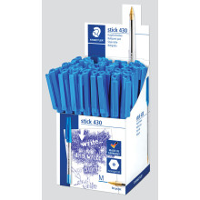 Staedtler Medium Blue Stick 430 Pens Tub 50s