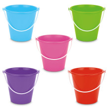 Round Bucket Asst Bright Colours 18cm