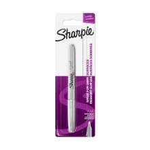 Sharpie Permanent Fine Marker Pen Metallic Silver Carded