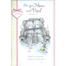Mum & Dad Anniversary Cute Cards SE19948