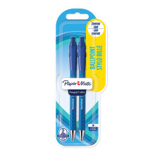 PaperMate Ballpoint Pen Flexgrip Retractable Medium Blue 2's