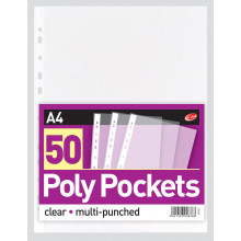 A4 Poly Pockets 50 Pack