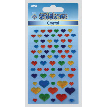 Crystal Stickers Hearts CRY02