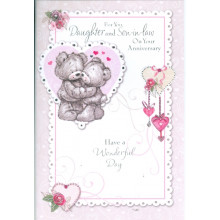 Daughter & Son-in-law Anniversary Cute Cards SE20986