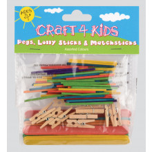 Pegs/Lolly Sticks/Matchsticks Assorted