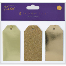 XF1904 Gift Tags Gold 9 Pack