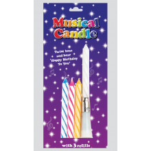 Musical Candle with 3 Refills - Asst