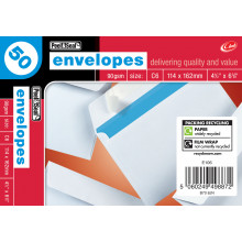 Envelopes Peel & Seal White 114 x 162mm C6 50's